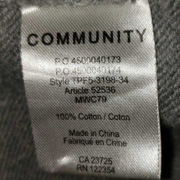 EUC Community brand 2 tone sweatshirt Full Zip Hoodie, Side Pockets Size Small - Picture 7 of 9